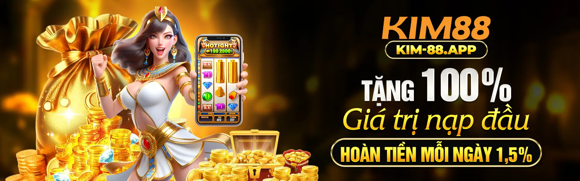 Tặng 100% giá trị nạp đầu, hoàn tiền mỗi ngày